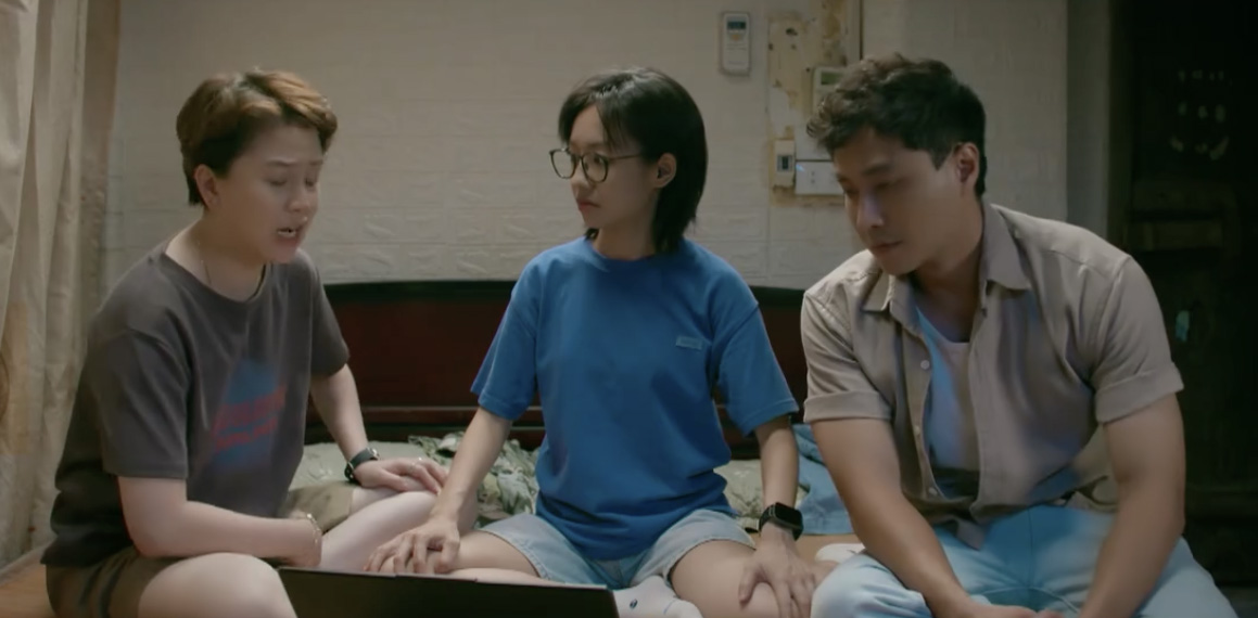 Thành và Chi lên kế hoạch giúp thầy Thắng trong “Đồng hồ đếm ngược” tập 9. Ảnh: VFC.