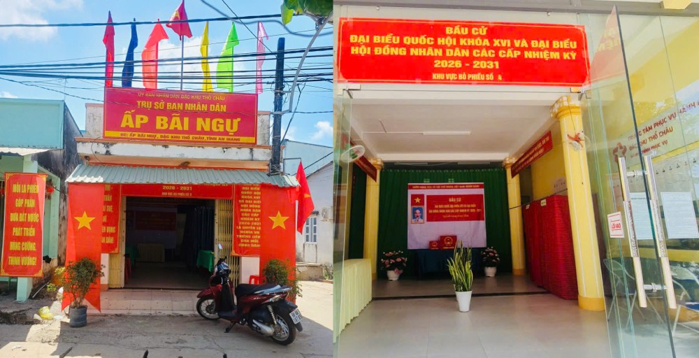 Các khu vực bỏ phiếu trang trí đẹp mắt, đã hoàn tất từ sớm chuẩn bị cho cuộc bầu cử vào ngày 8.3 tới đây. Ảnh: Quốc Giang