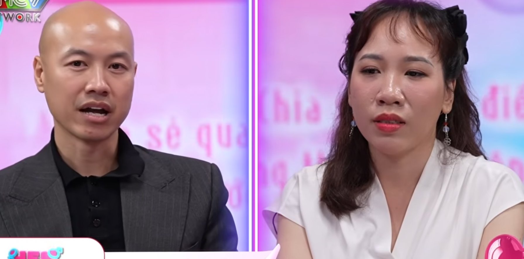 Single father and female employee at dating show. Photo: MCV Unit.