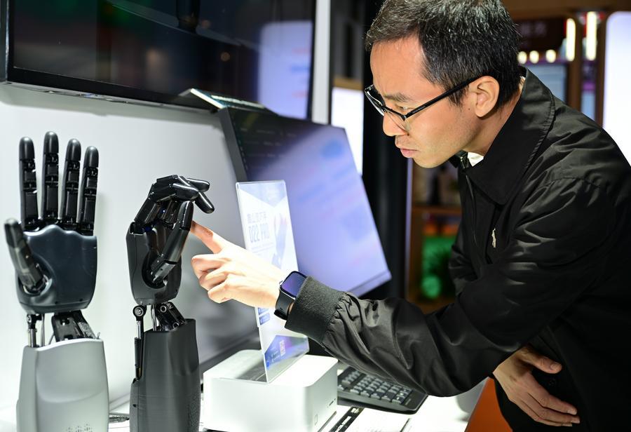 Science and technology products at an international exhibition in Shanghai, China. Photo: Xinhua