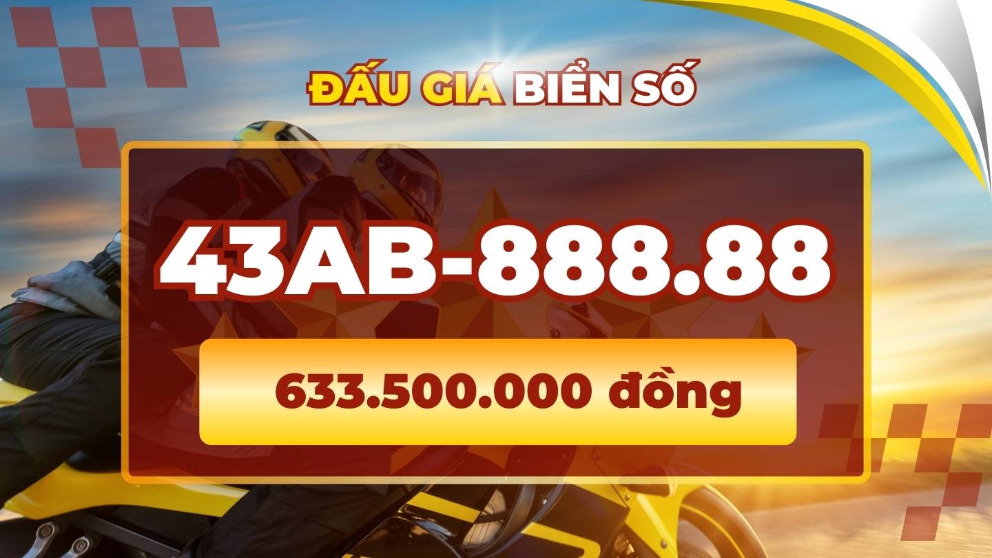 License plate 43AB-888. 88 is priced at over 600 million VND in the auction on March 5th
