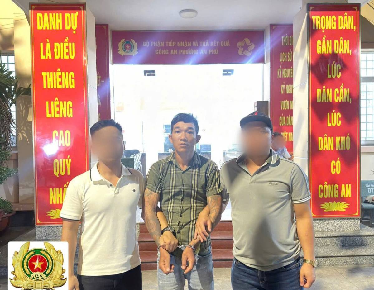 Công an xã Tiên Lãng phát hiện bắt giữ Trần Thanh Phong. Ảnh: Công an xã Tiên Lãng