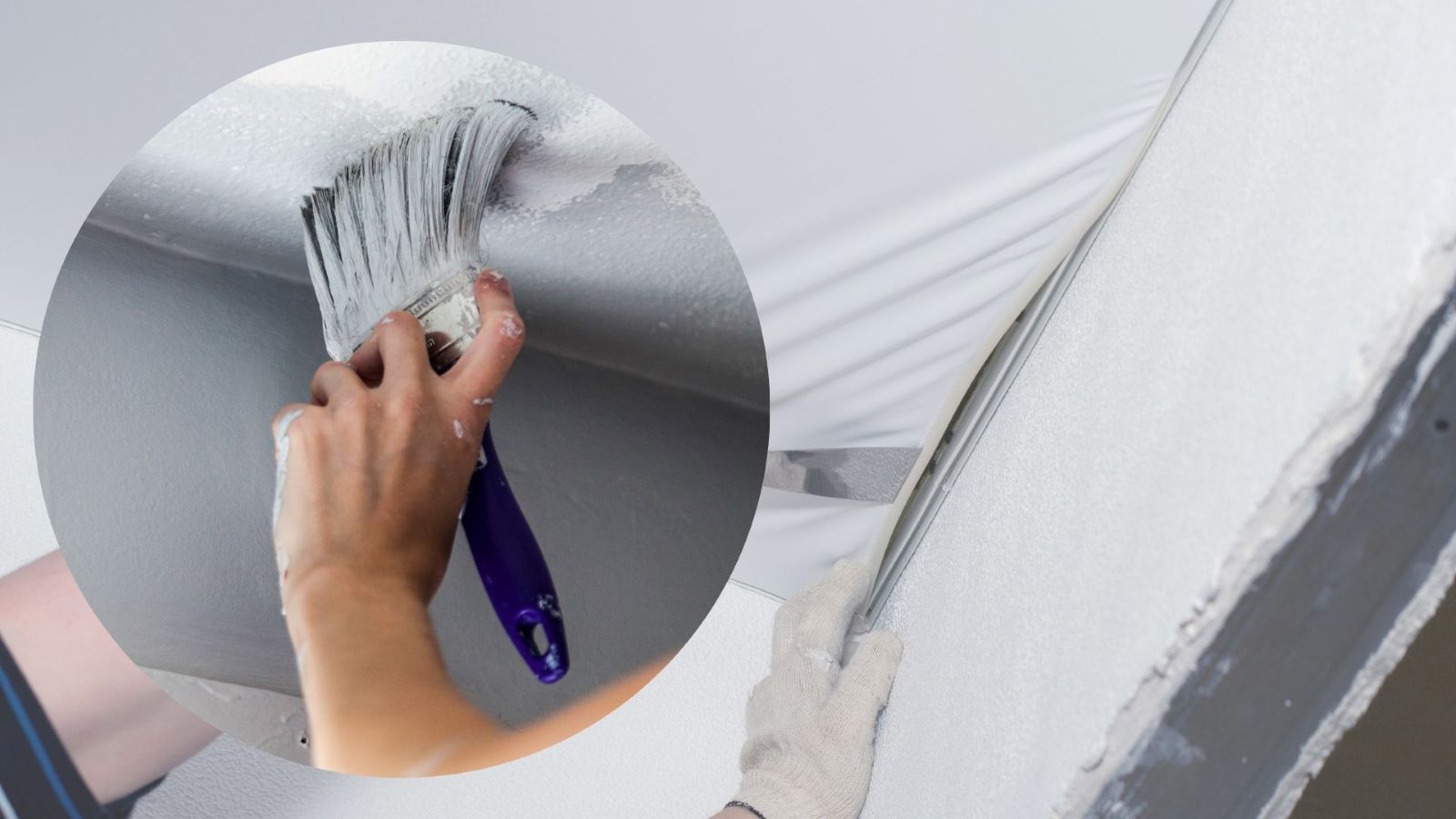 La peinture du plafond est une étape importante pour compléter l'apparence du salon. Graphique: Thanh Thanh