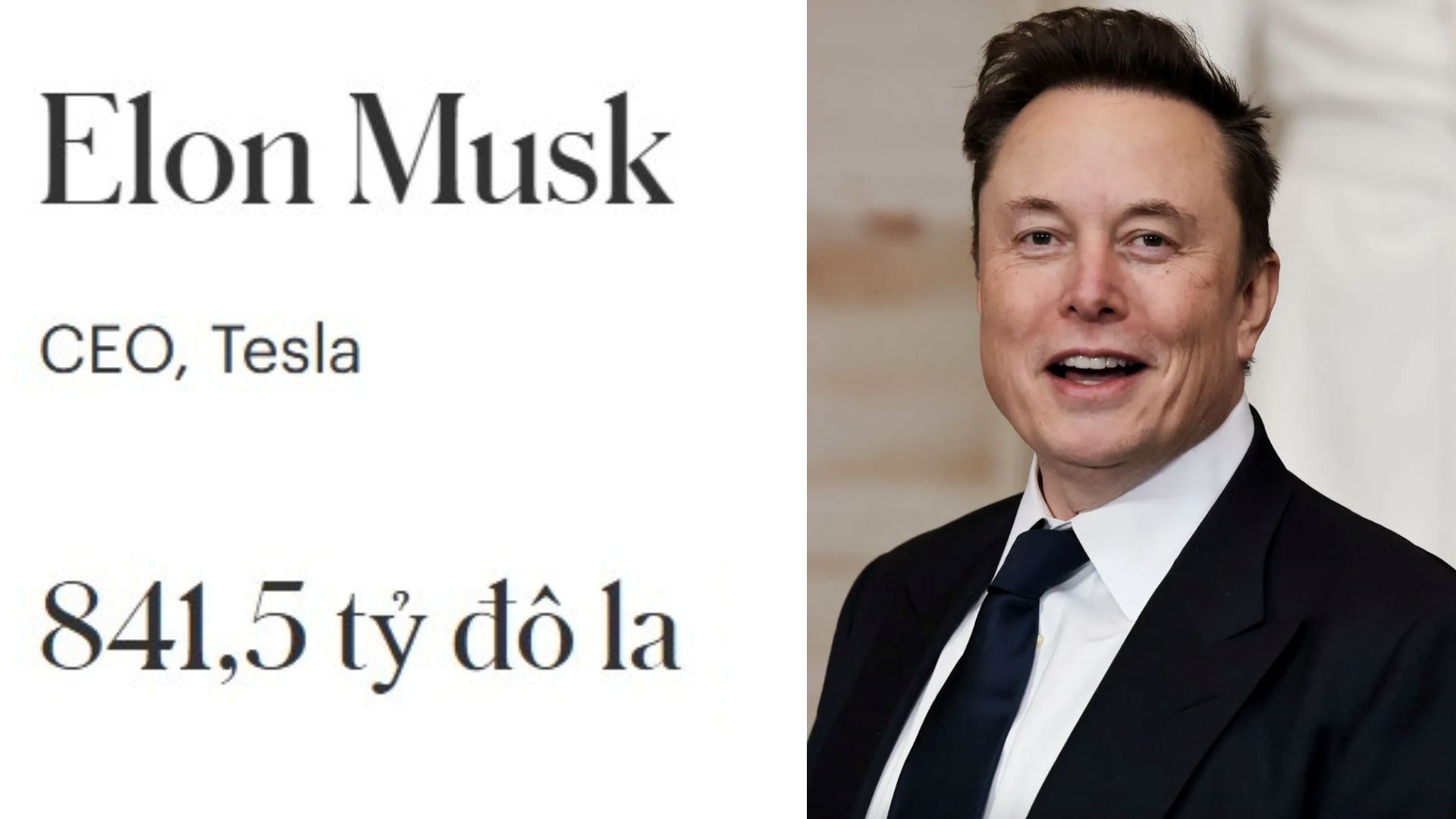 Portrait of billionaire Elon Musk - the richest person in the world today, according to Forbes updated. Graphics: Minh Huy