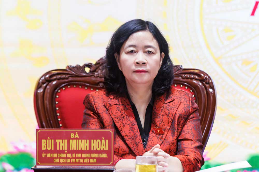 Bà Bùi Thị Minh Hoài phát biểu tại Hội nghị. Ảnh: Quang Huy
