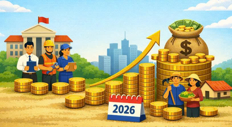 New regulations on social insurance contribution salaries according to the 2024 Social Insurance Law take effect from 2026. Graphics: Huong Giang