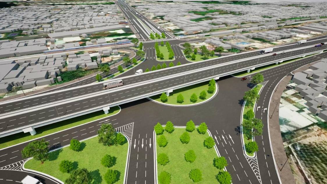 Perspective of the Binh Loi intersection underpass. Photo: Ho Chi Minh City Department of Construction