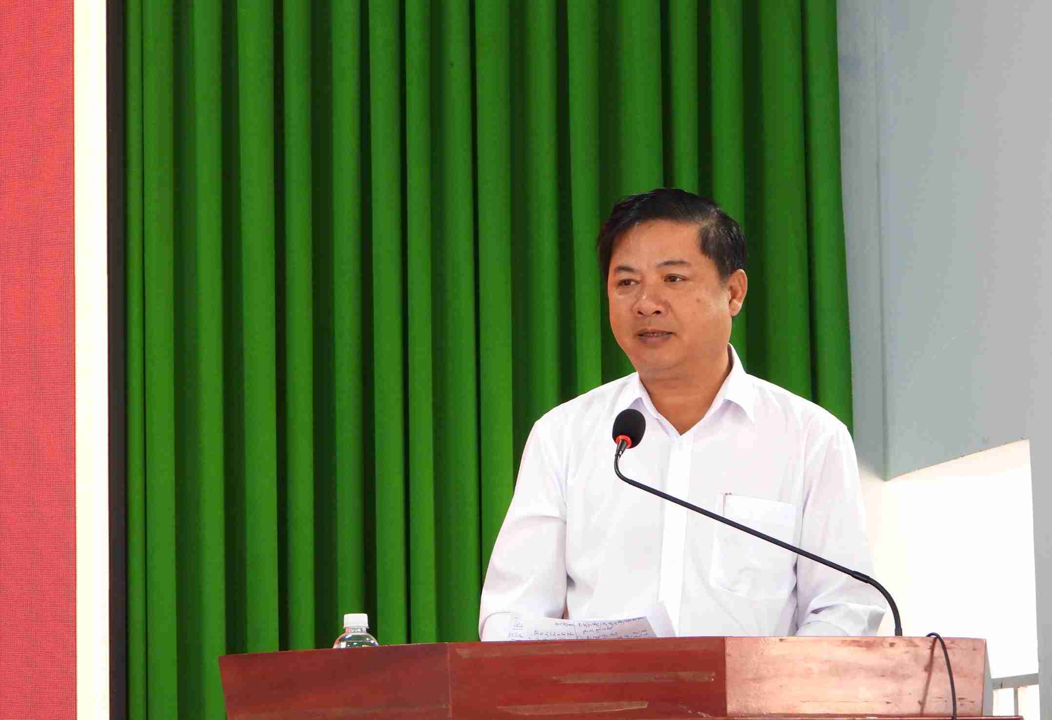 Ông Lương Nguyễn Minh Triết, Ủy viên Trung ương Đảng, Bí thư Tỉnh ủy Đắk Lắk nói về chương trình hành động của bản thân. Ảnh: Bảo Trung