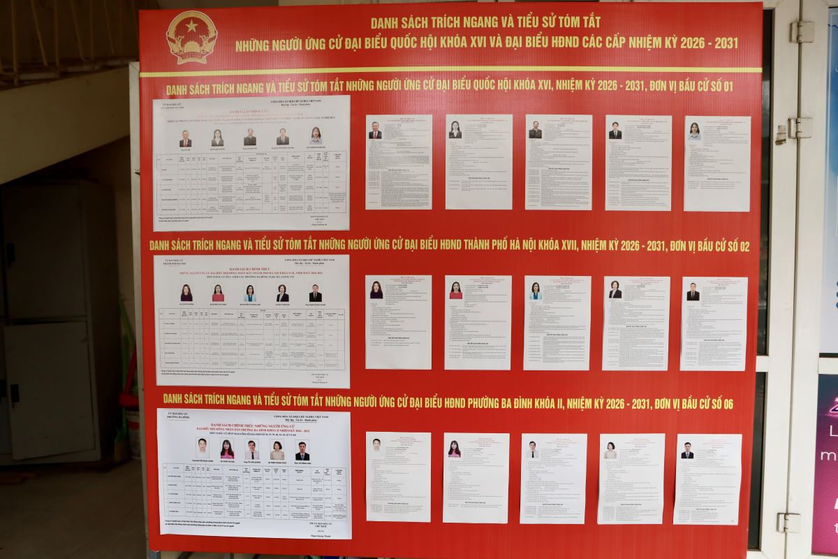 Việc tuyên truyền thông tin về bầu cử được thực hiện đa dạng nhiều hình thức để cử tri dễ dàng tiếp cận và đưa ra lựa chọn sáng suốt. Ảnh: Duy Tuấn 