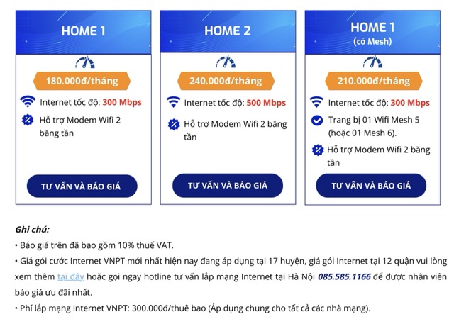 Giá cước VNPT năm 2025. Ảnh: Đức Vân