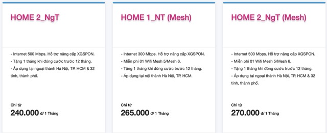 Giá cước VNPT năm 2026. Ảnh: Đức Vân 