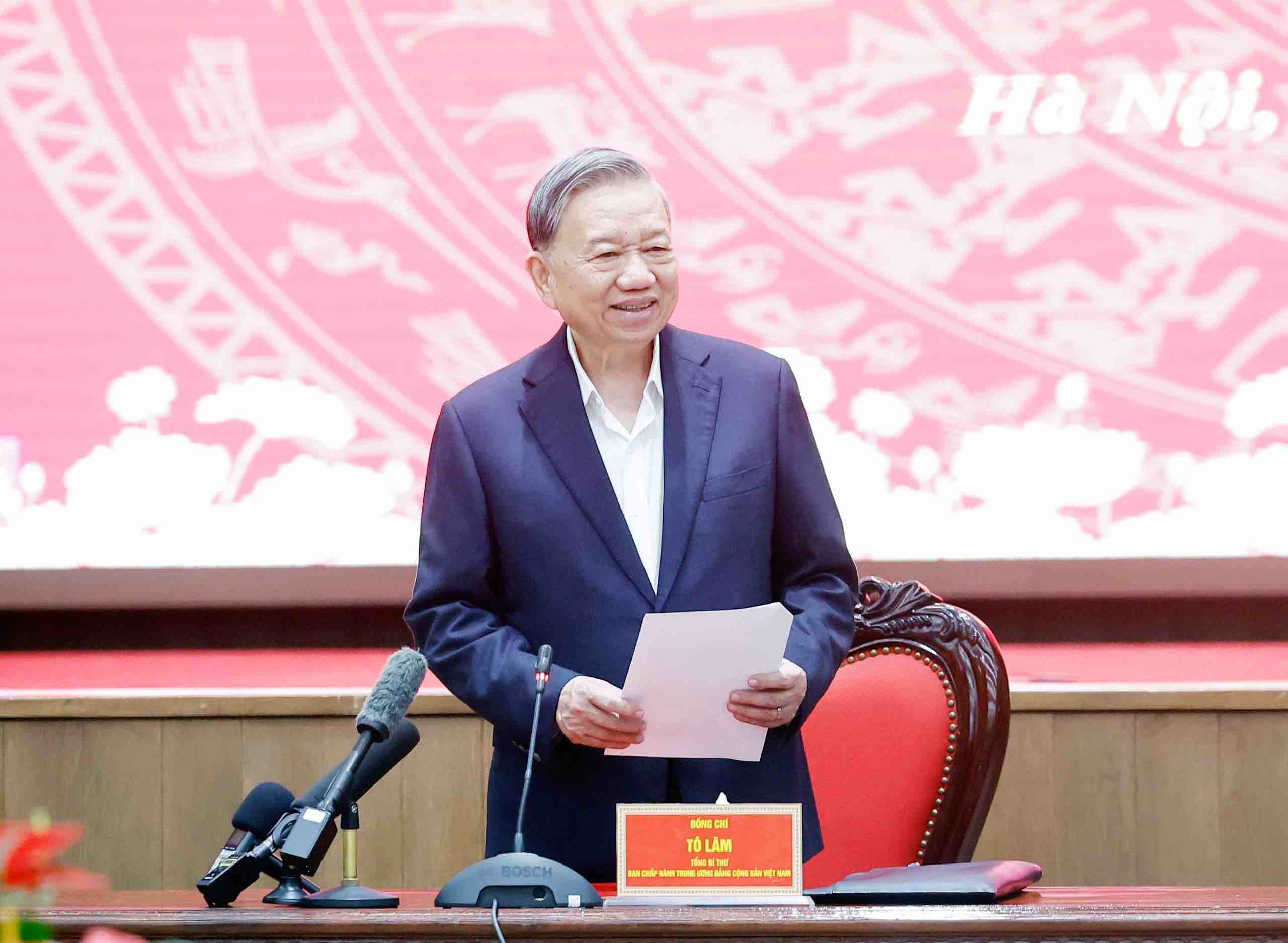 General Secretary To Lam speaks at the conference. Photo: VNA