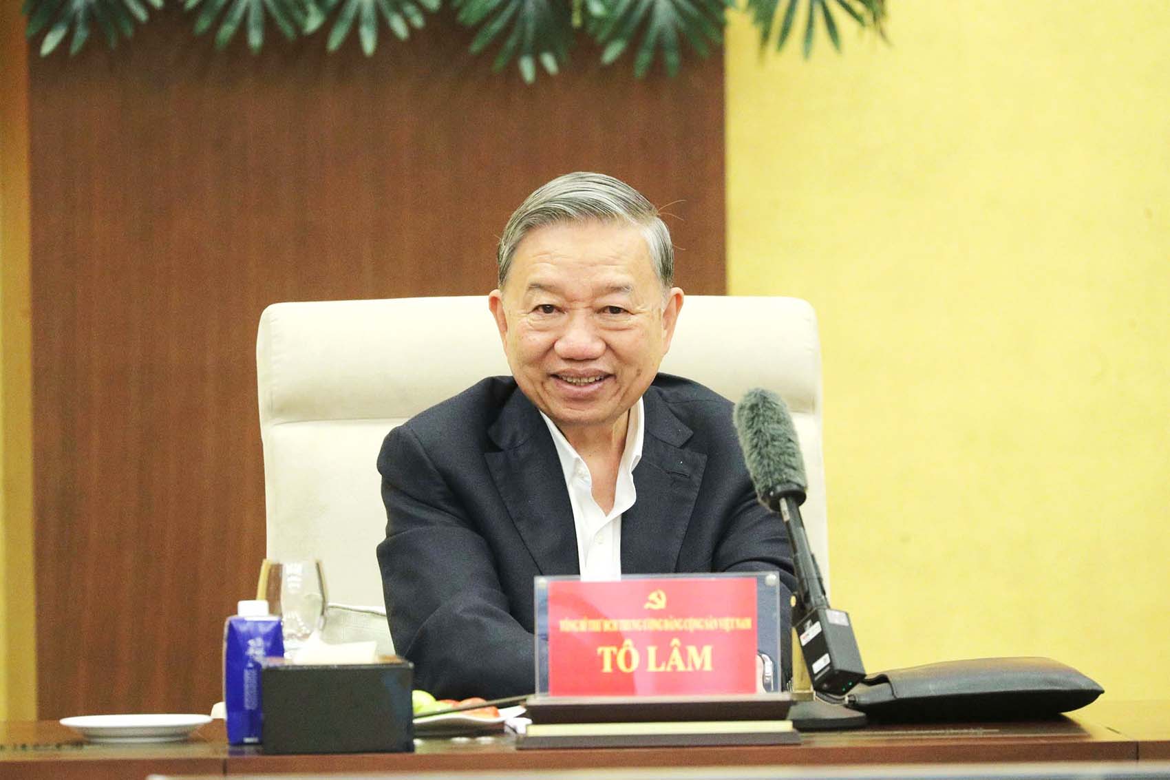 General Secretary To Lam, Head of the Inspection and Supervision Delegation of the Politburo and the Secretariat, chaired the Conference to announce the decision to inspect and supervise 2026 for the Standing Committee of the National Assembly Party Committee. Photo: Ho Long