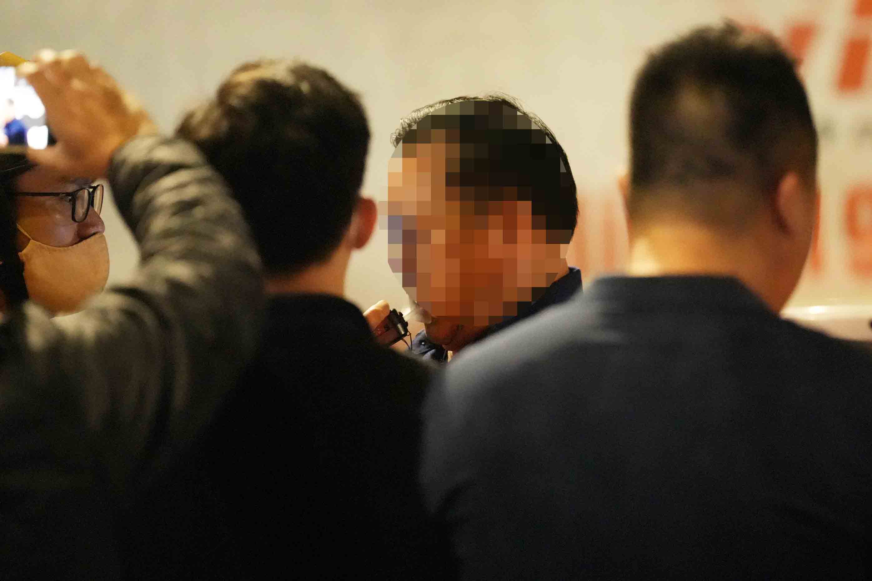 The man is asked to check for alcohol concentration. Photo: Song Huu