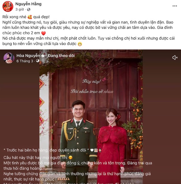 Chia sẻ từ chị gái Hòa Minzy. 