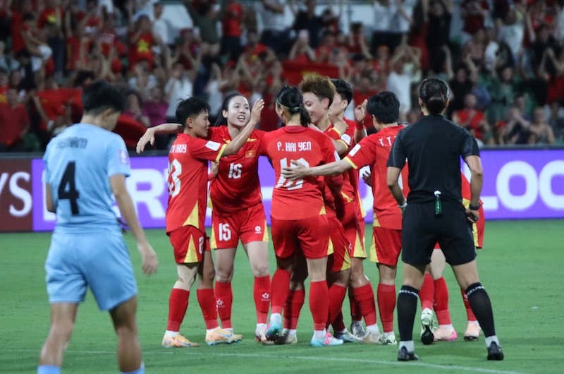 The Vietnamese women's team aims for a favorable result in the 2nd matchday. Photo: VFF