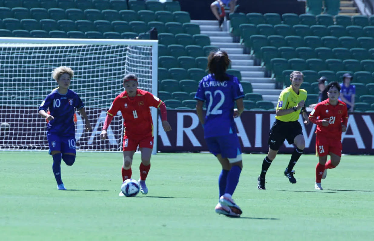 Live Vietnam women's team vs Taiwan (China) at Asian Cup 2026. Photo: VFF
