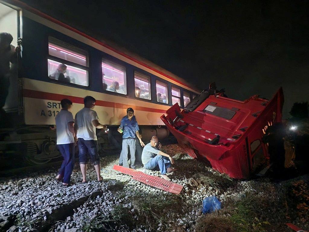 Scene of the accident. Photo: Dong Giang