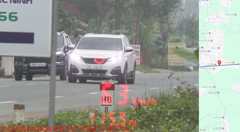 Car owner fined remotely in Bac Ninh. Photo: Bac Ninh Traffic Police