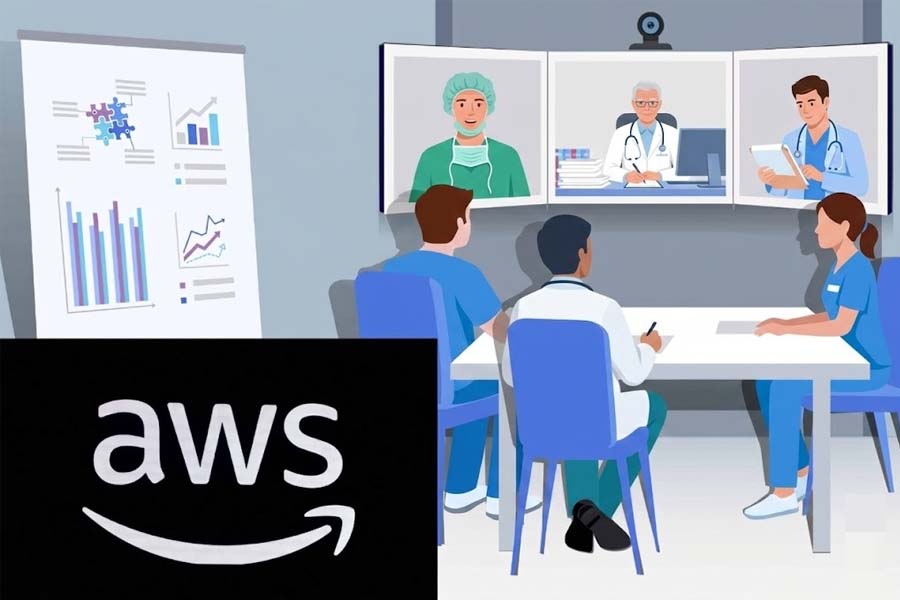 AWS's Amazon Connect Health platform uses AI agents to process records, verify patients and manage medical data, aiming to reduce administrative burdens. Graphics: Cat Tien