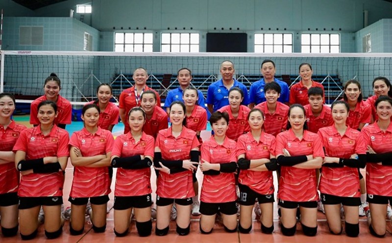The Vietnamese women's volleyball team will have the task of participating in SEA V.League 2026. Photo: VFV