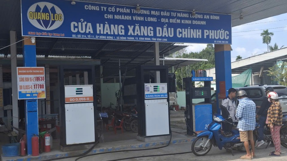 Petroleum business activities in Vinh Long are still stable, and supply is guaranteed. Photo: Department of Industry and Trade of Vinh Long province