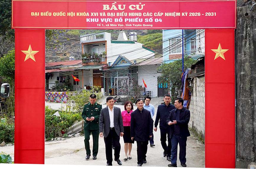 Preparations for the election of National Assembly Deputies of the 16th term and People's Council deputies at all levels for the 2026-2031 term in Tuyen Quang are being implemented synchronously and on schedule. Photo: Minh Chuyen.