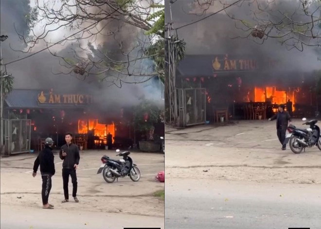 Cháy quán Tình Anh - quán cơm bình dân đông khách bậc nhất phố núi Yên Bái