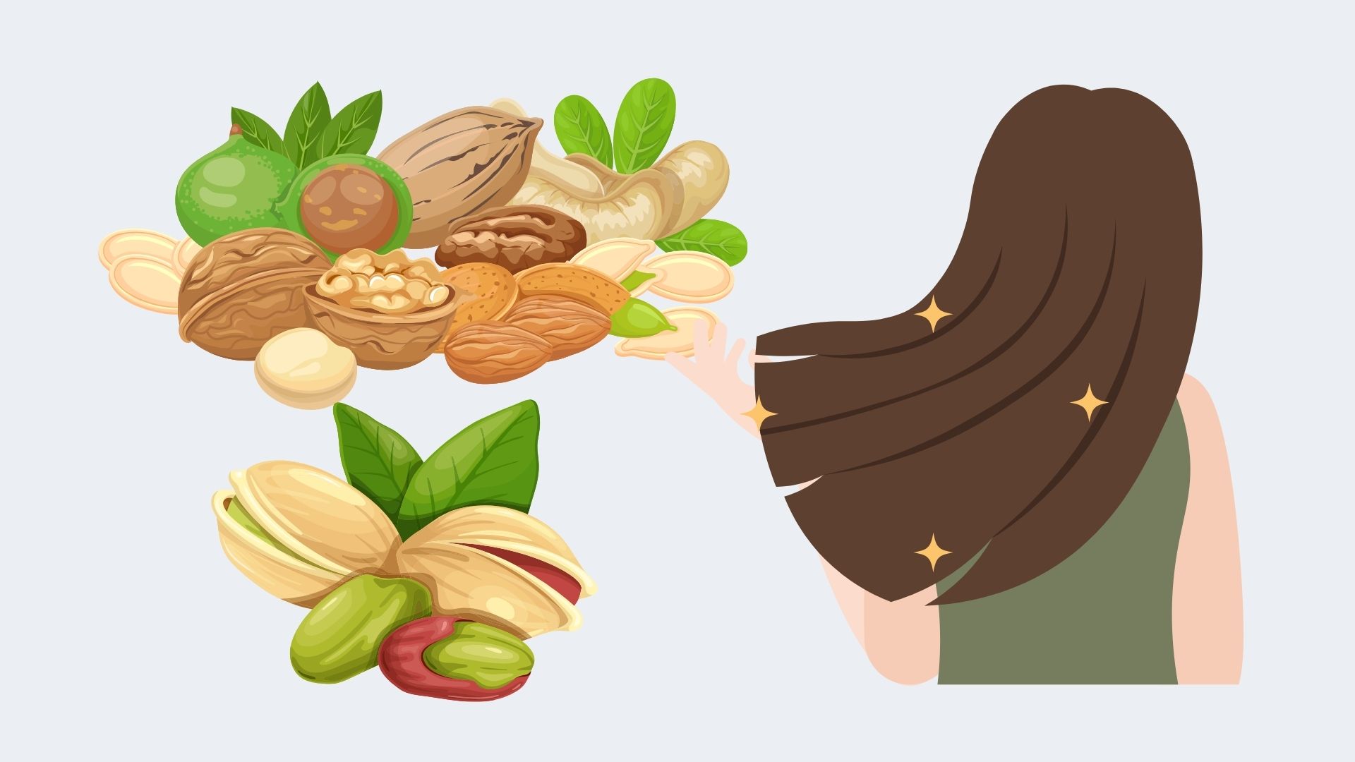 Graines faciles à trouver qui stimulent la croissance des cheveux. Graphique: Linh Dan