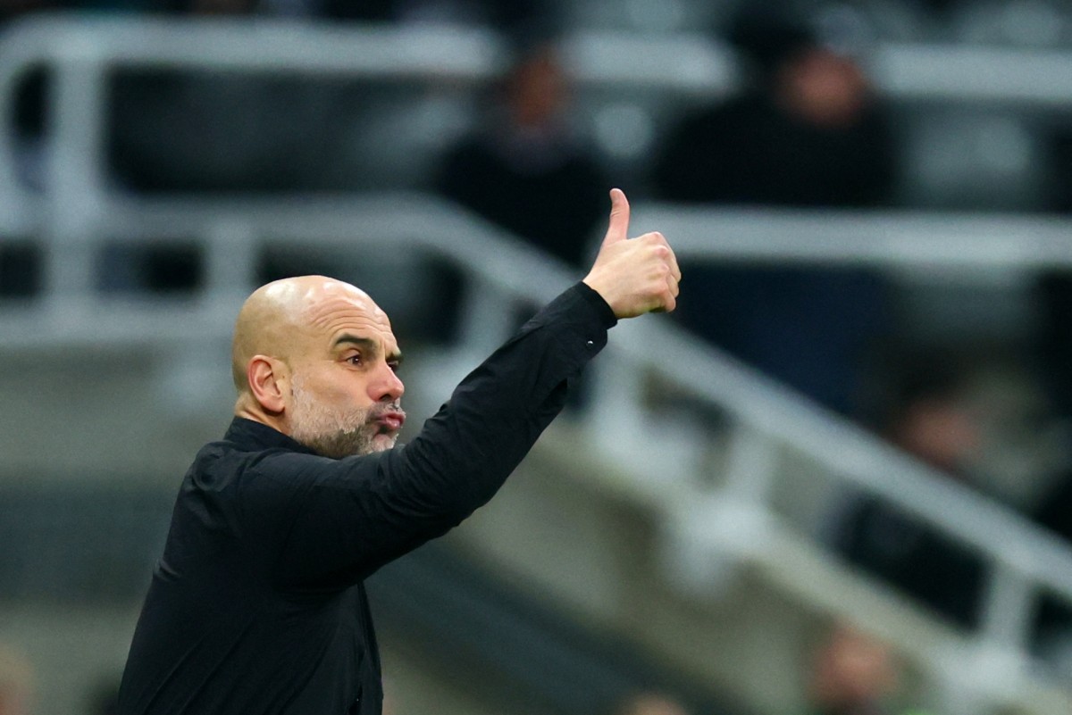 Pep Guardiola's satisfaction after the victory over Newcastle. Photo: AFP