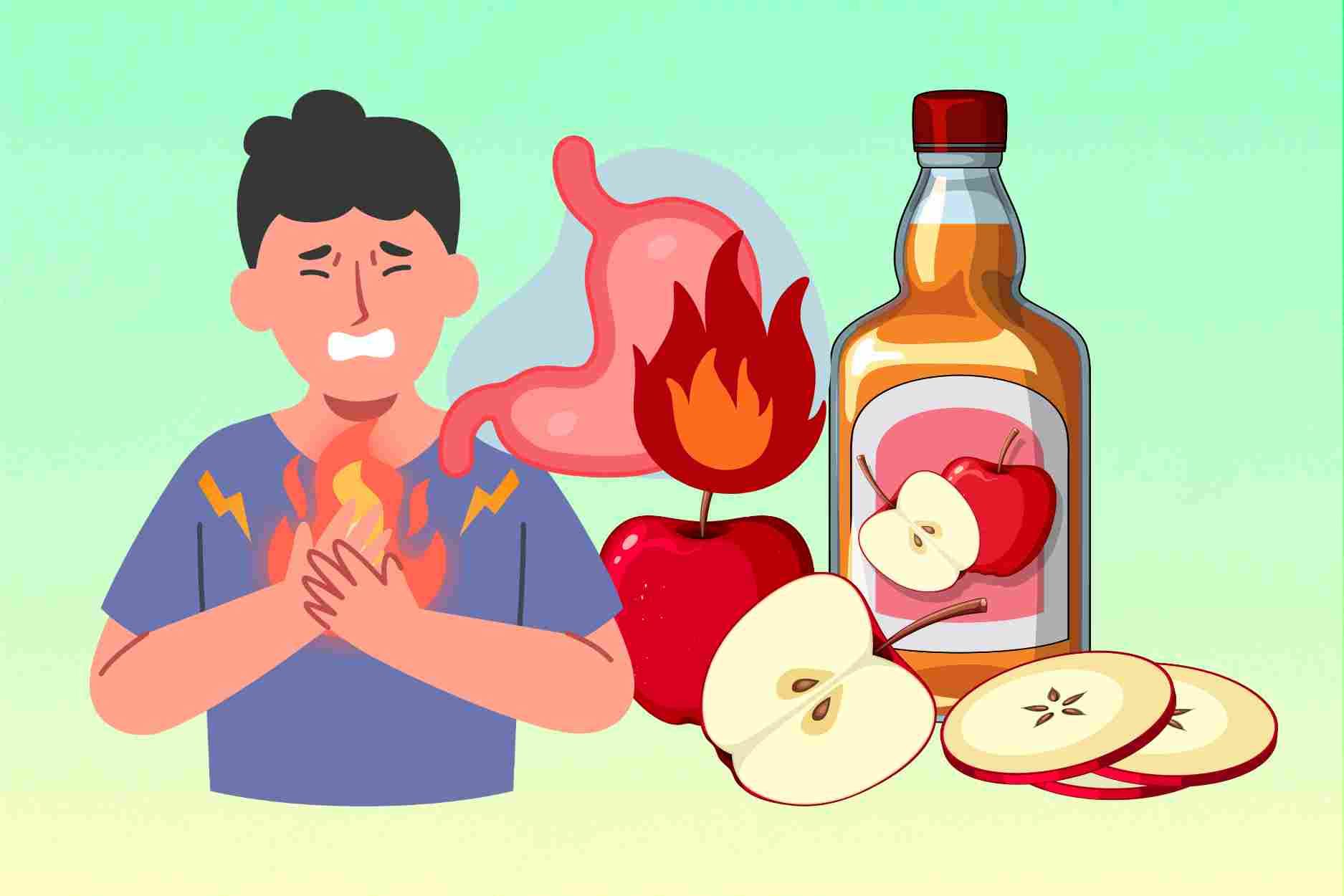 Tips for using apple cider vinegar to help reduce heartburn and soothe the stomach
