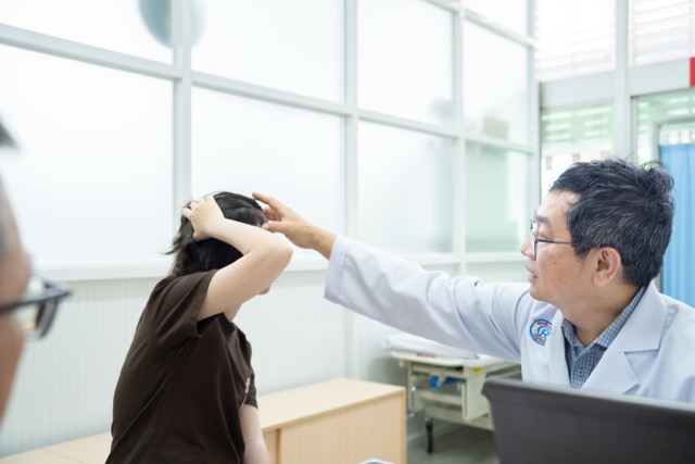 Patient successfully operated on and re-examined for motor function assessment. Photo: BVCC