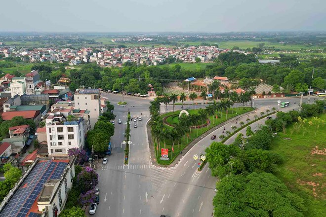 National Highway 32 - Chua Thong street intersection (Son Tay ward, Hanoi). Photo: Song Huu