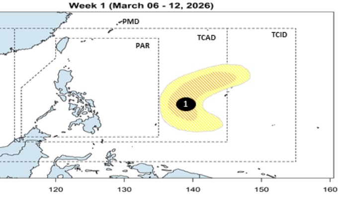 The low pressure near the Philippines is forecast to strengthen. Photo: PAGASA