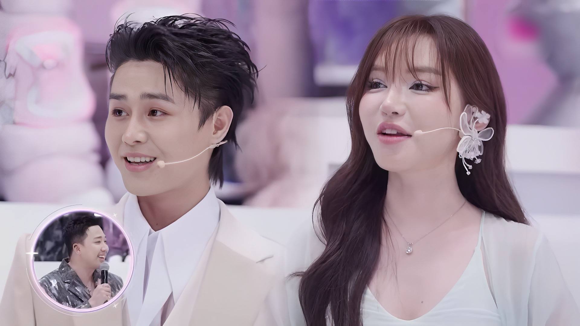 Tăng Duy Tân và Bích Phương tại chương trình Em xinh say hi. Ảnh: NSX Em xinh say hi