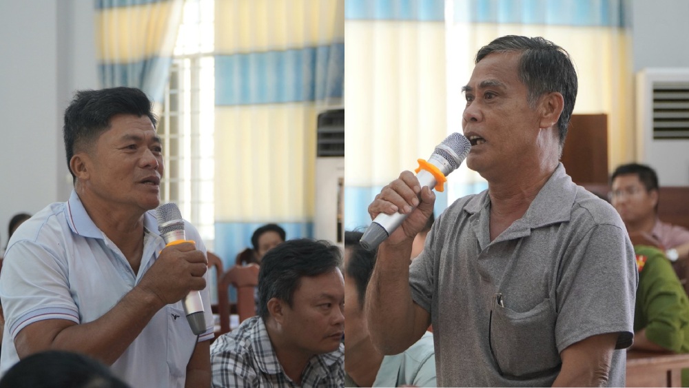 Les électeurs de la commune de Tây Yên ont activement contribué à la conférence. Photo: Nguyên Anh