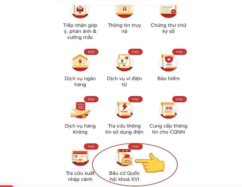 Cử tri có thể theo dõi, gửi yêu cầu thay đổi nơi bỏ phiếu trên ứng dụng VNeID để phù hợp với quá trình sinh sống, làm việc. Ảnh: Bộ Công an