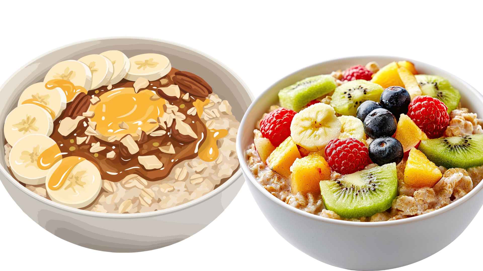 Oatmeal with fruits is also a breakfast that helps control uric acid effectively. Graphic photo: Huong Son