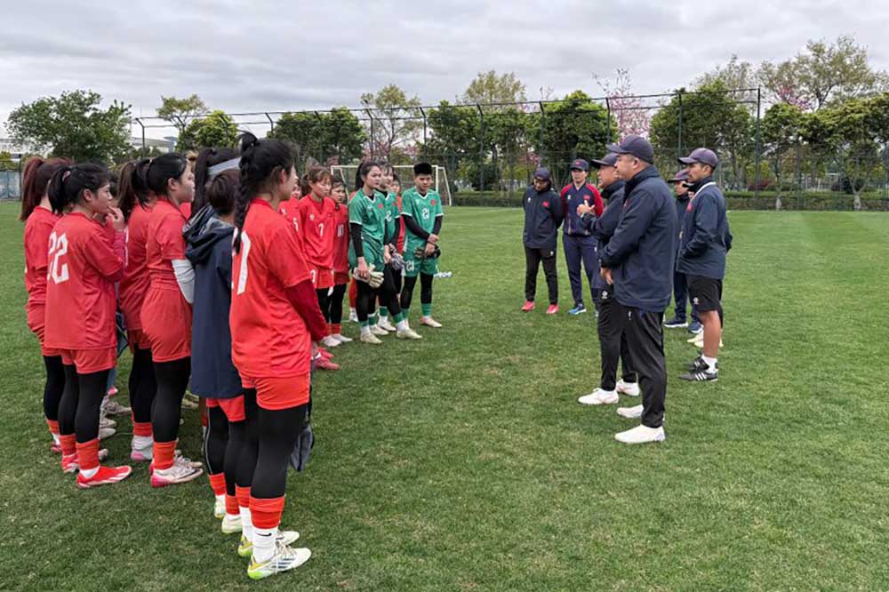 L'équipe vietnamienne U20 est en Chine. Photo: VFF