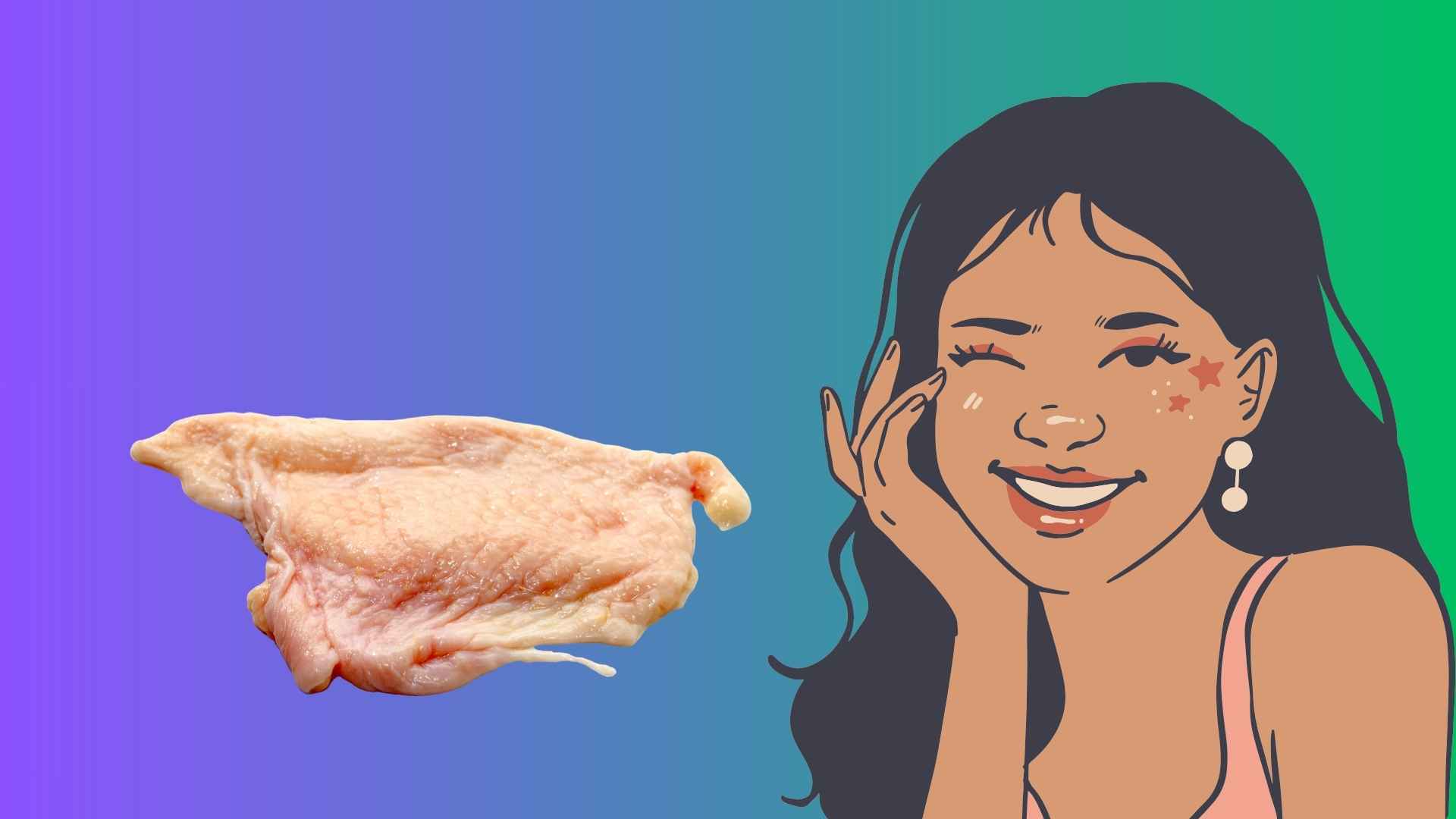 Chicken skin contains a significant amount of natural collagen, which helps increase skin elasticity. Graphic photo: Huong Son
