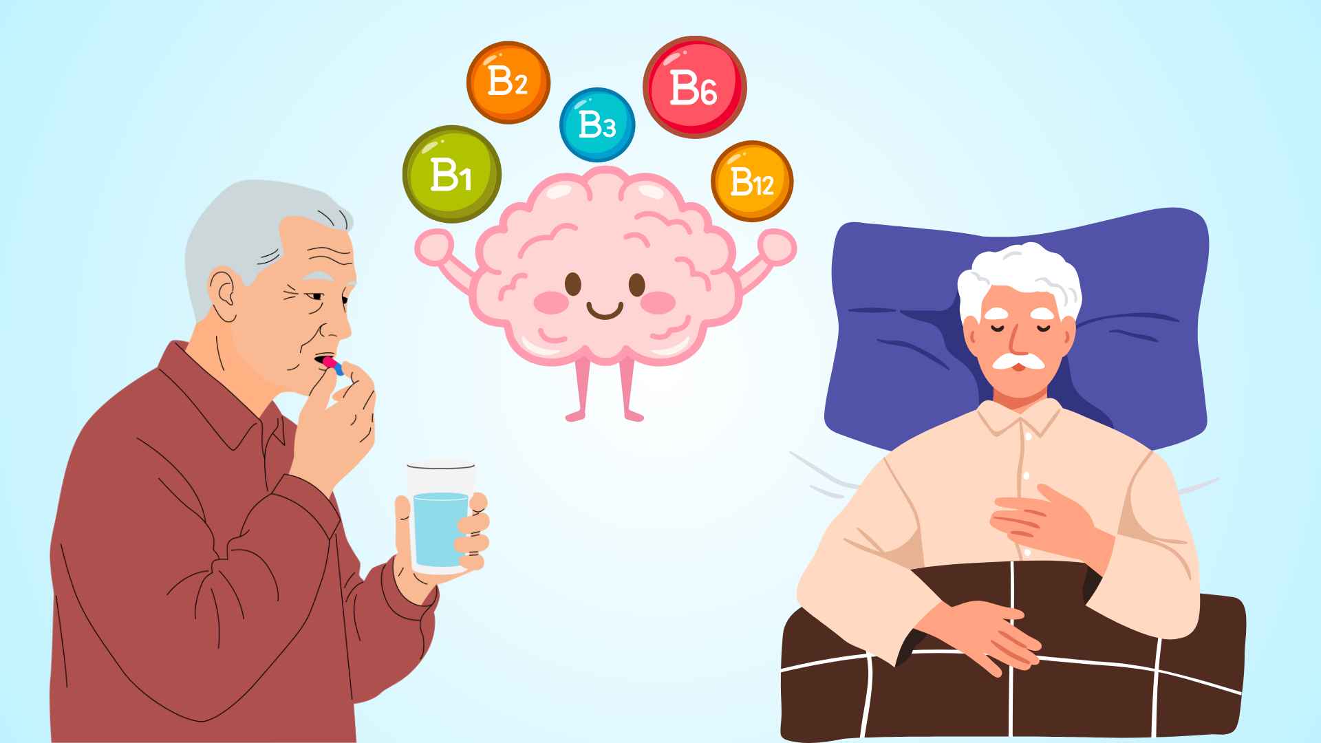 What vitamins should the elderly supplement in the evening to sleep well.
