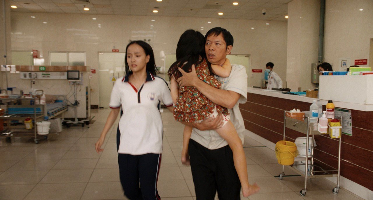 Thai Hoa acting in the new movie. Photo: Film crew.