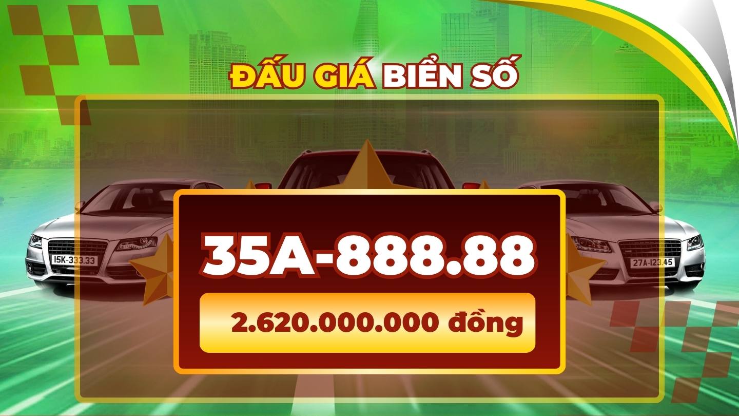 License plate 35A-888. 88 is close to reaching the 3 billion VND mark in the auction on March 9
