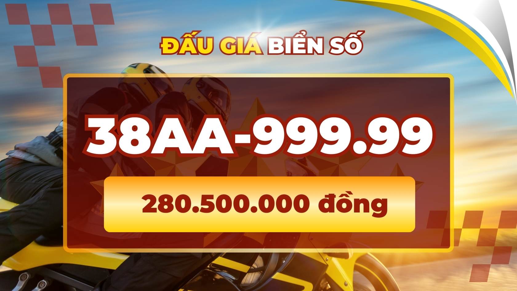 Revealing the price of the most beautiful motorbike license plate in the auction on March 9