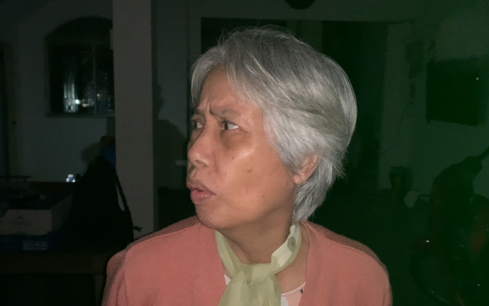 Người dân hoảng sợ khi thấy cây xanh bất ngờ đổ sập trước nhà. Ảnh: Thanh Huyền