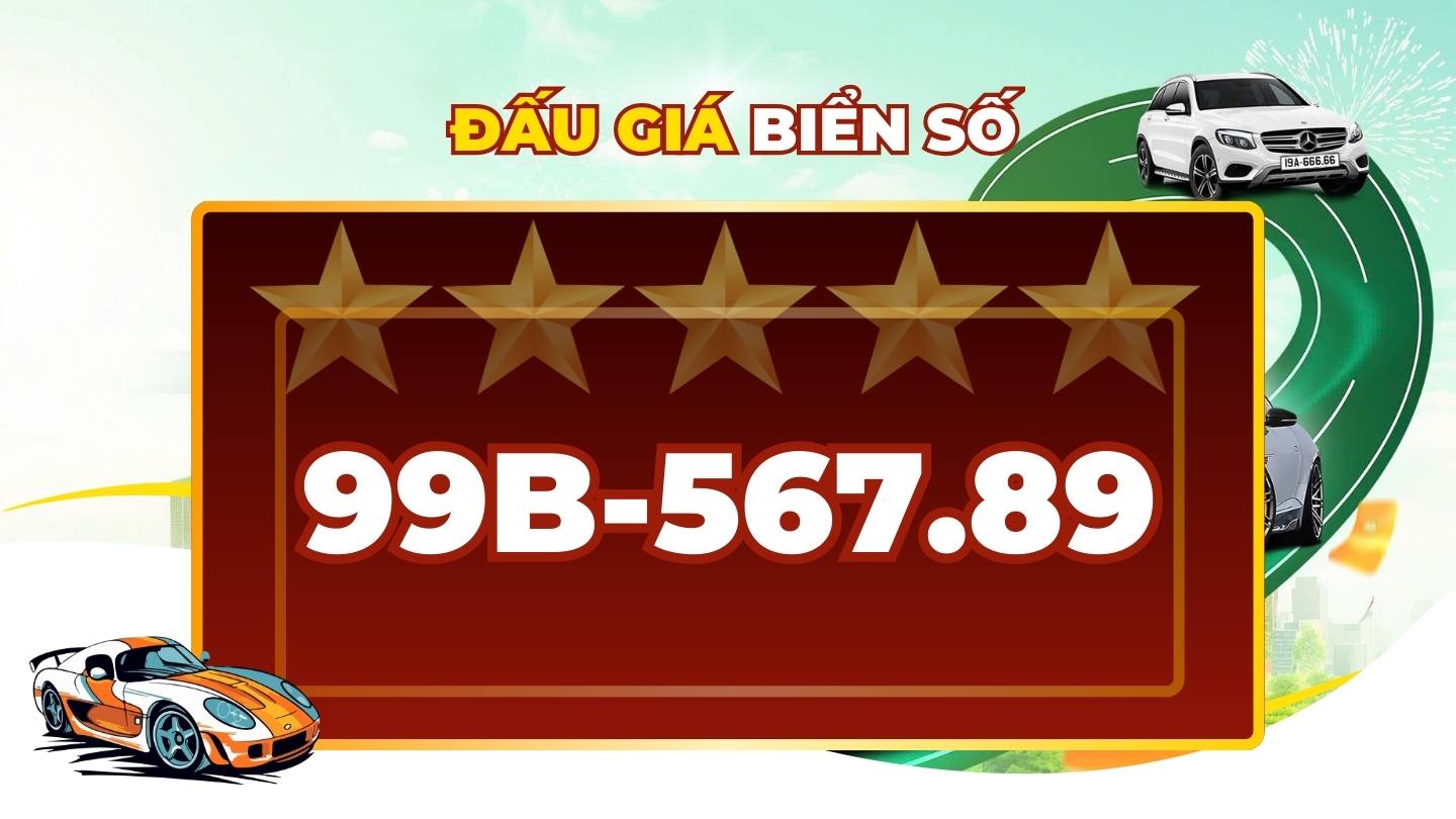 License plate 99B-567. 89 officially available in the auction session on March 10th