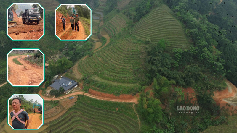 People in Bat Xat commune, Lao Cai province donate thousands of square meters of land to open rural traffic roads. Photo: Dinh Dai