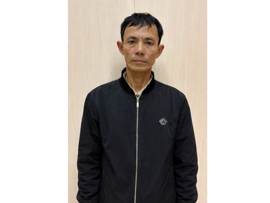 Đối tượng Dương Văn Thinh tại cơ quan Công an. Ảnh: Công an tỉnh Bắc Ninh

