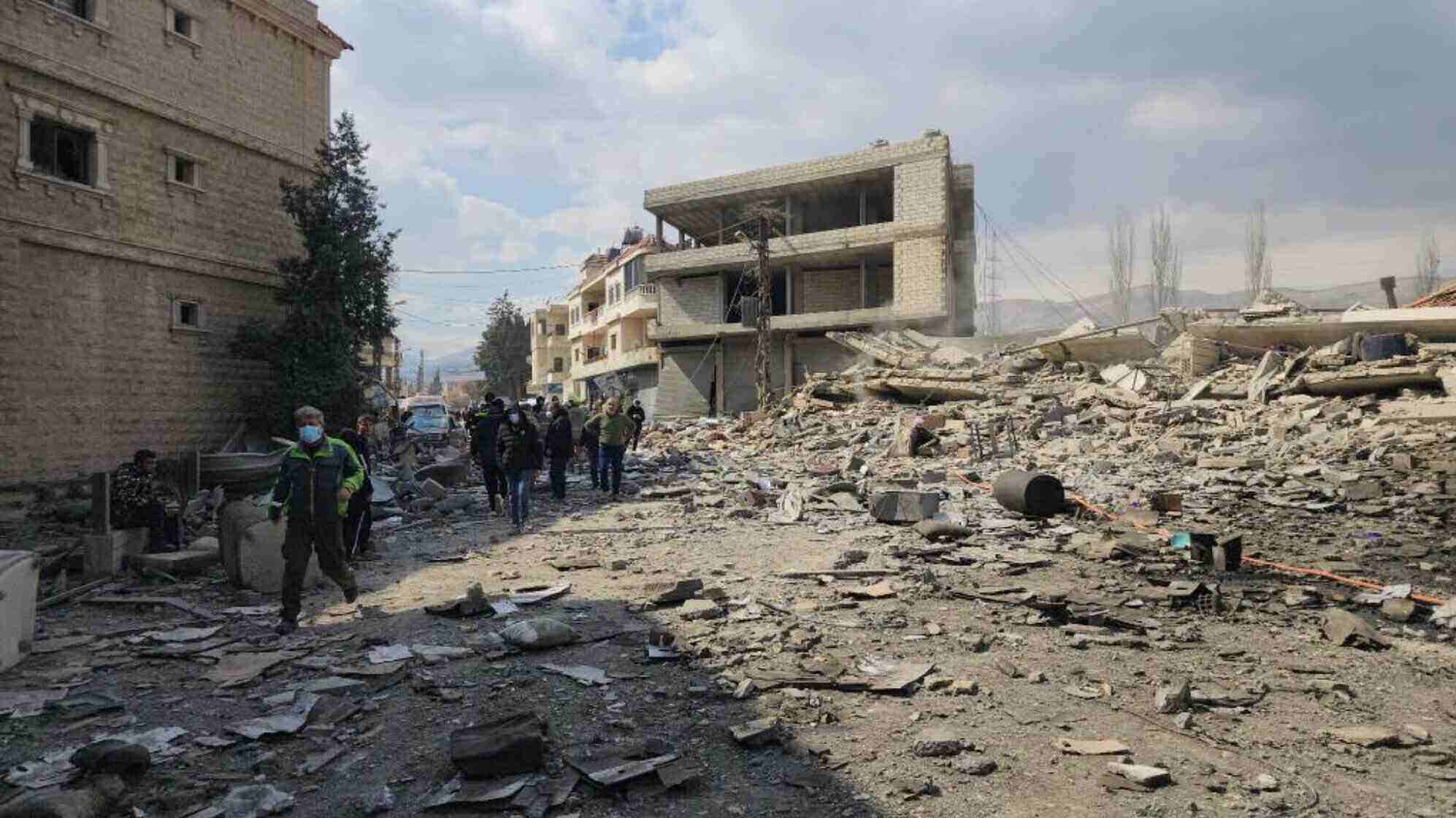 A corner of the capital Beirut of Lebanon was devastated after an Israeli airstrike. Photo: Xinhua