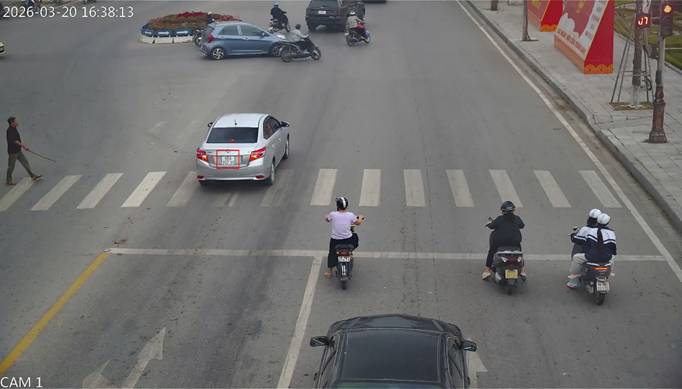 Car fined remotely in Bac Ninh (red license plate). Photo: Traffic Police Department of Bac Ninh Provincial Police